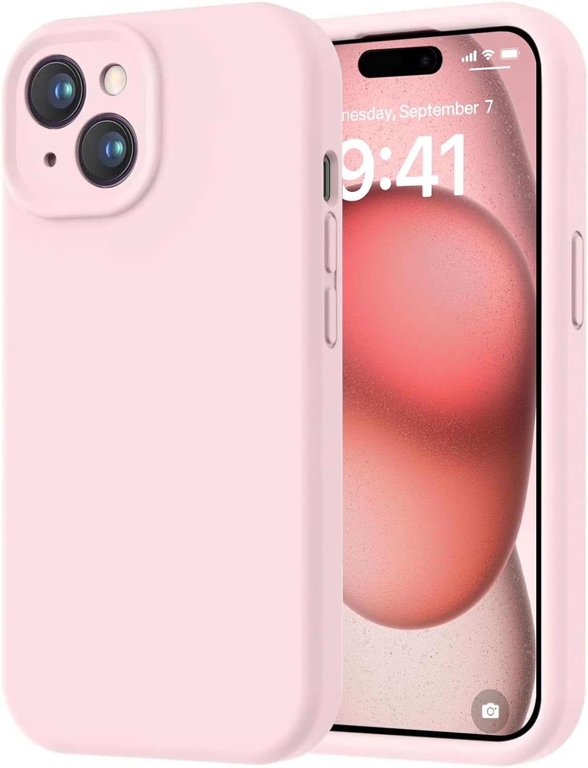 ROUMAYMAY for Iphone 14 Pro Max Case, Liquid Silicone Shockproof Upgraded [Camera Cover], with Soft Fine Smooth Microfibre Lining Anti-Scratch, Full Body Phone Case for Iphone 14 Pro Max Cover Brown image number 2