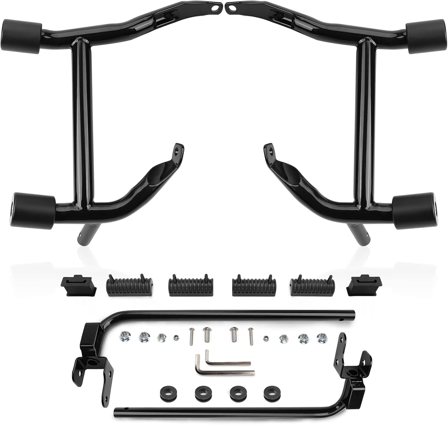 Saddlebag Guards Crash Bars Tip-Over Bar Rails Rear Saddlebag Support Bracket Protection Kit for Harley Touring Road King Street/Road/Electra Glide Ultra Classic Ultra Limited 2014-2025