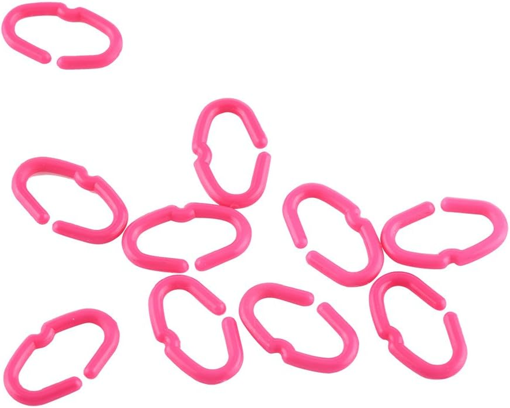 50Pcs Plastic Cock Snap Rings anti Pecking Chicken Beak Clasps Tool for Poultry Pink,White (L) image number 3