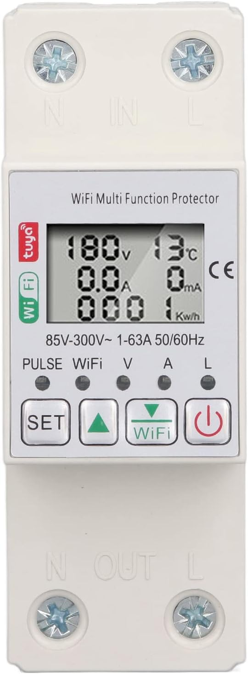 Wifi Smart Power Meter Switch, 63A 300V Real Time Smart Energy Monitor Switch, over Current Voltage Wifi Voice Remote Control Usage Monitor with Timer for Tuya APP image number 4