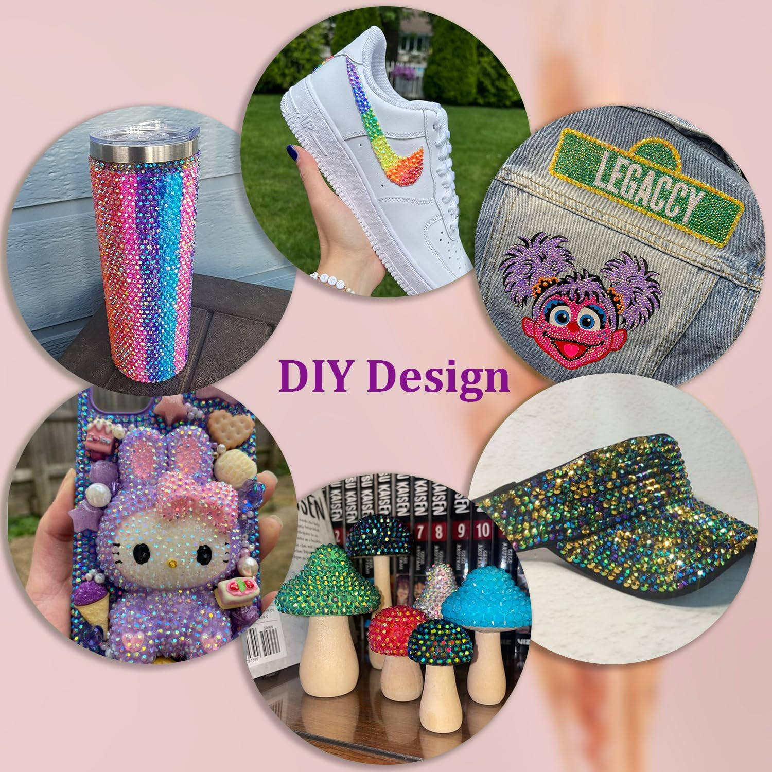 TINKRSTUFF 24000Pcs Jelly Resin Rhinestones with Tweezers for Crafts, Mixed Gems, 3Mm Non Heat Setting, Crystals for DIY Clothing, Glasses, Cups, Shoes, Fabric, Nail Decor image number 5