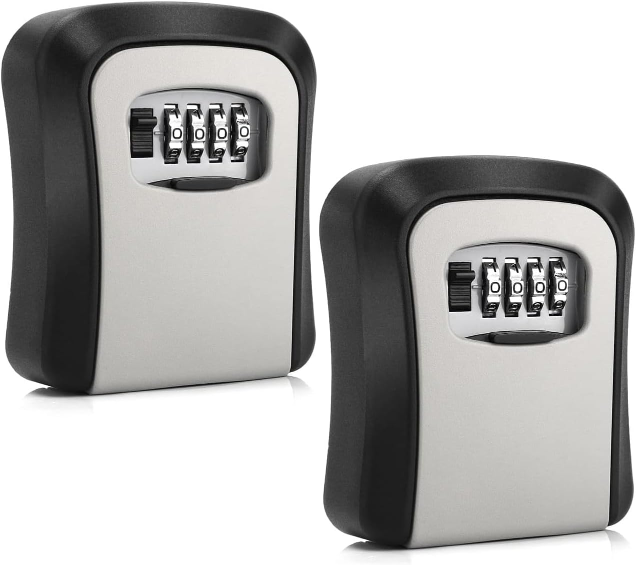 CROING 2 Packs Key Lock Box Wall Mountable, Resettable Key Safe,Lock Box for House Key, 4-Digit Combination Security Lockbox, Portable Wall Mounted Storage Lock Box for Home, Office image number 4