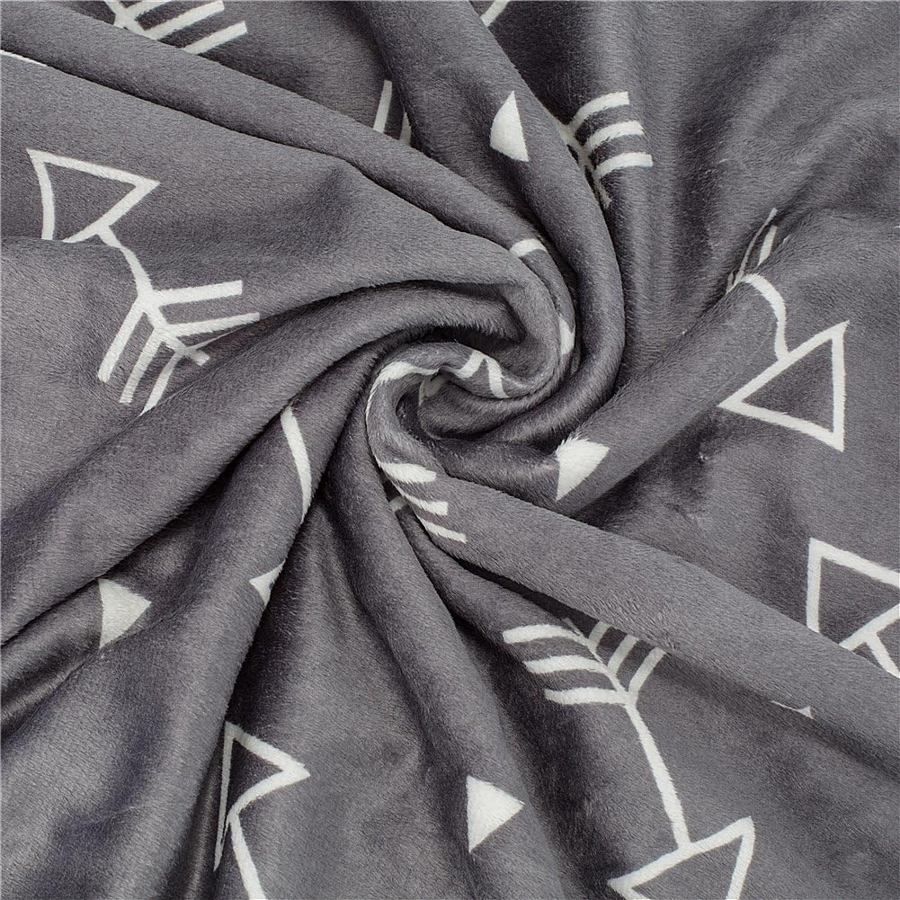 Baby Blanket for Boys and Girls Newborn Receiving Blanket Soft Throw Blanket, 30X40, Grey Arrow