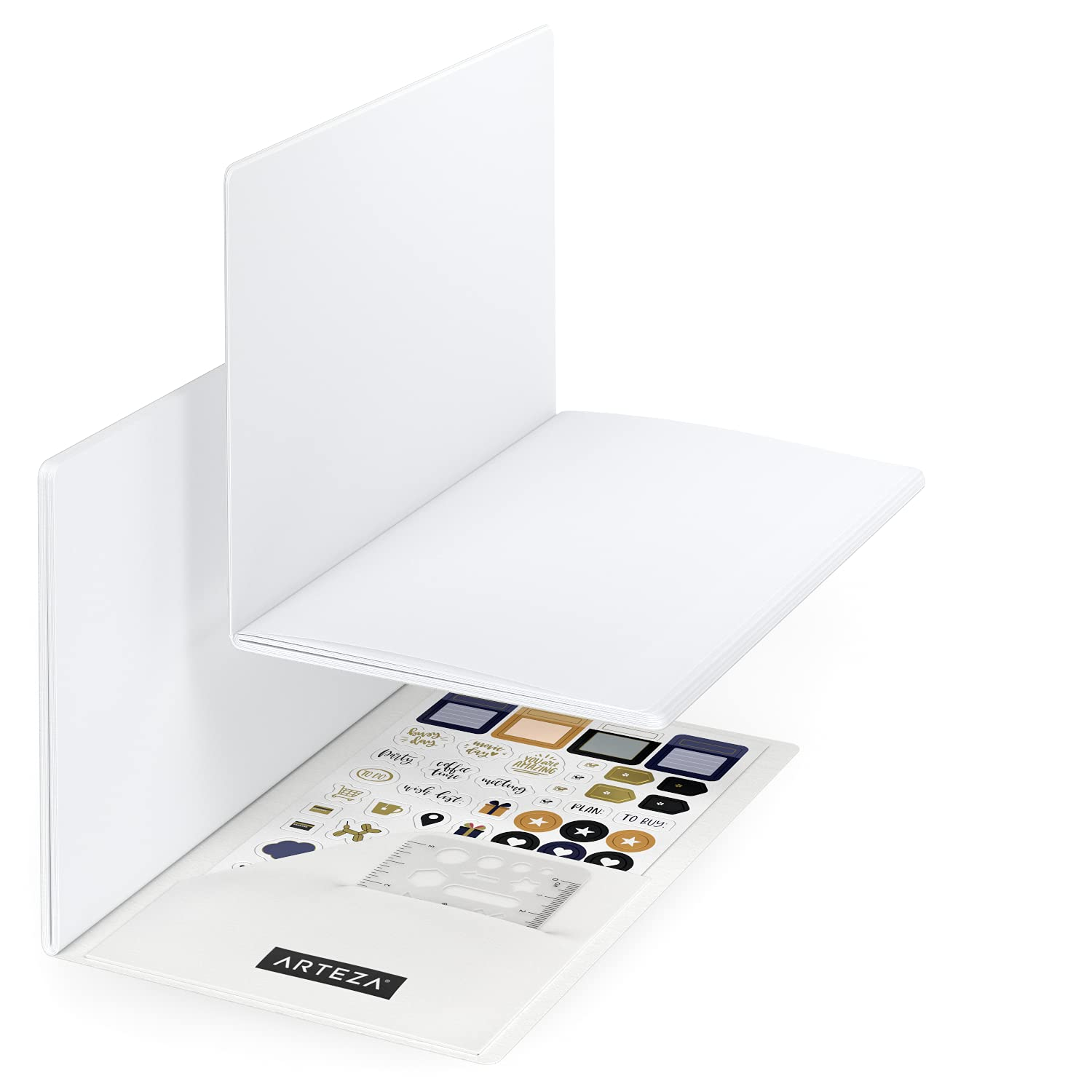 Arteza Pocket Notebooks, Set of 5, 5 X 8 Inches, 40 Sheets Each, Constellation Designs, 2 Dotted, 2 Ruled, and 1 Blank Softcover Journal with Smooth Paper, Art Supplies for Writing and Sketching image number 4