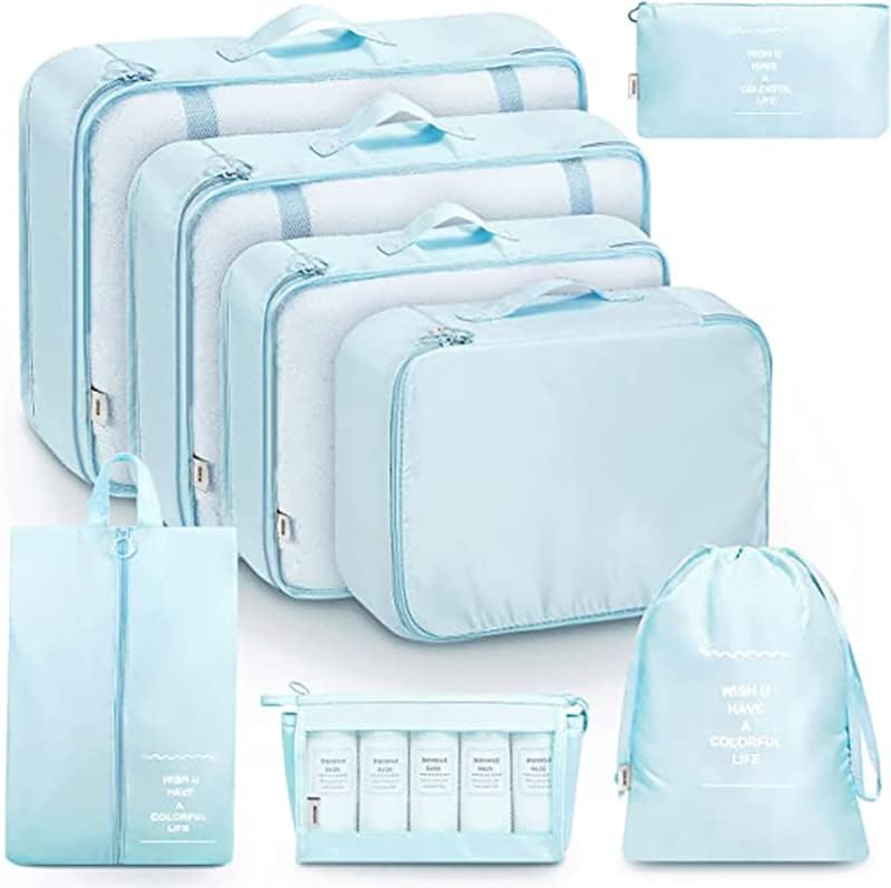 Travel Packing Cubes Set,9 Set Packing Cubes Luggage Packing Organizers for Travel Accessories