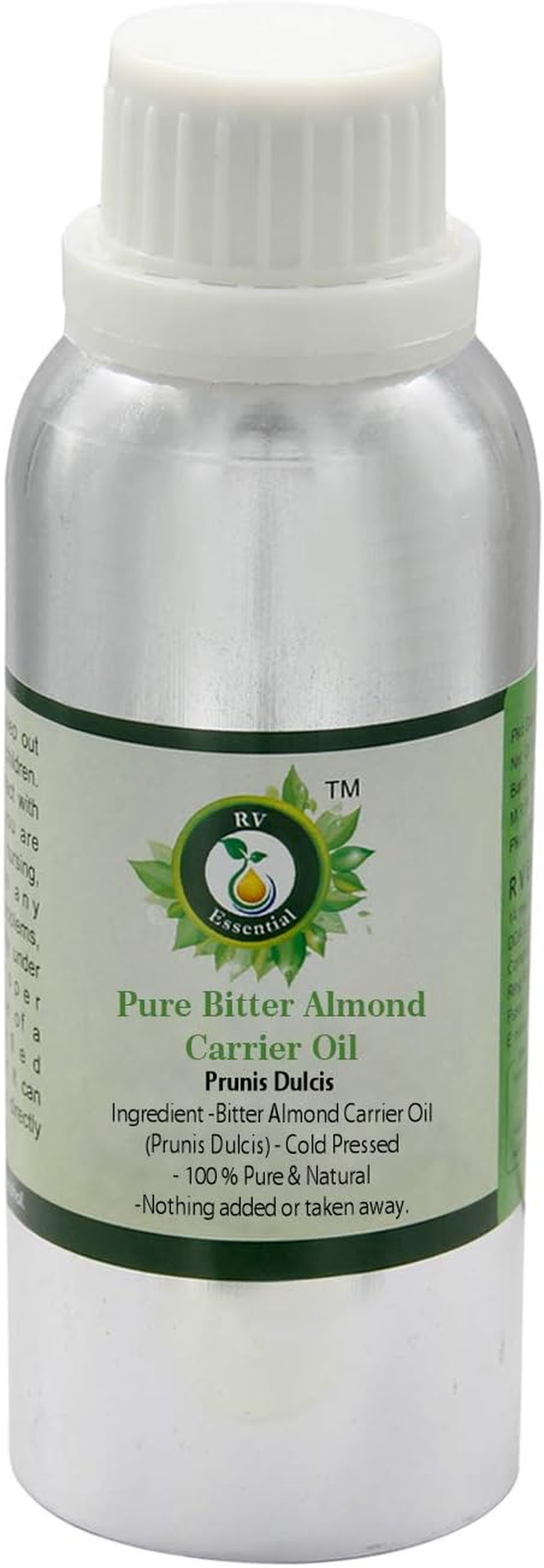 Bitter Almond Oil | Prunis Dulcis | Moisturizes Skin | 100% Pure Natural | Cold Pressed | 630Ml | 21Oz by R V Essential image number 1