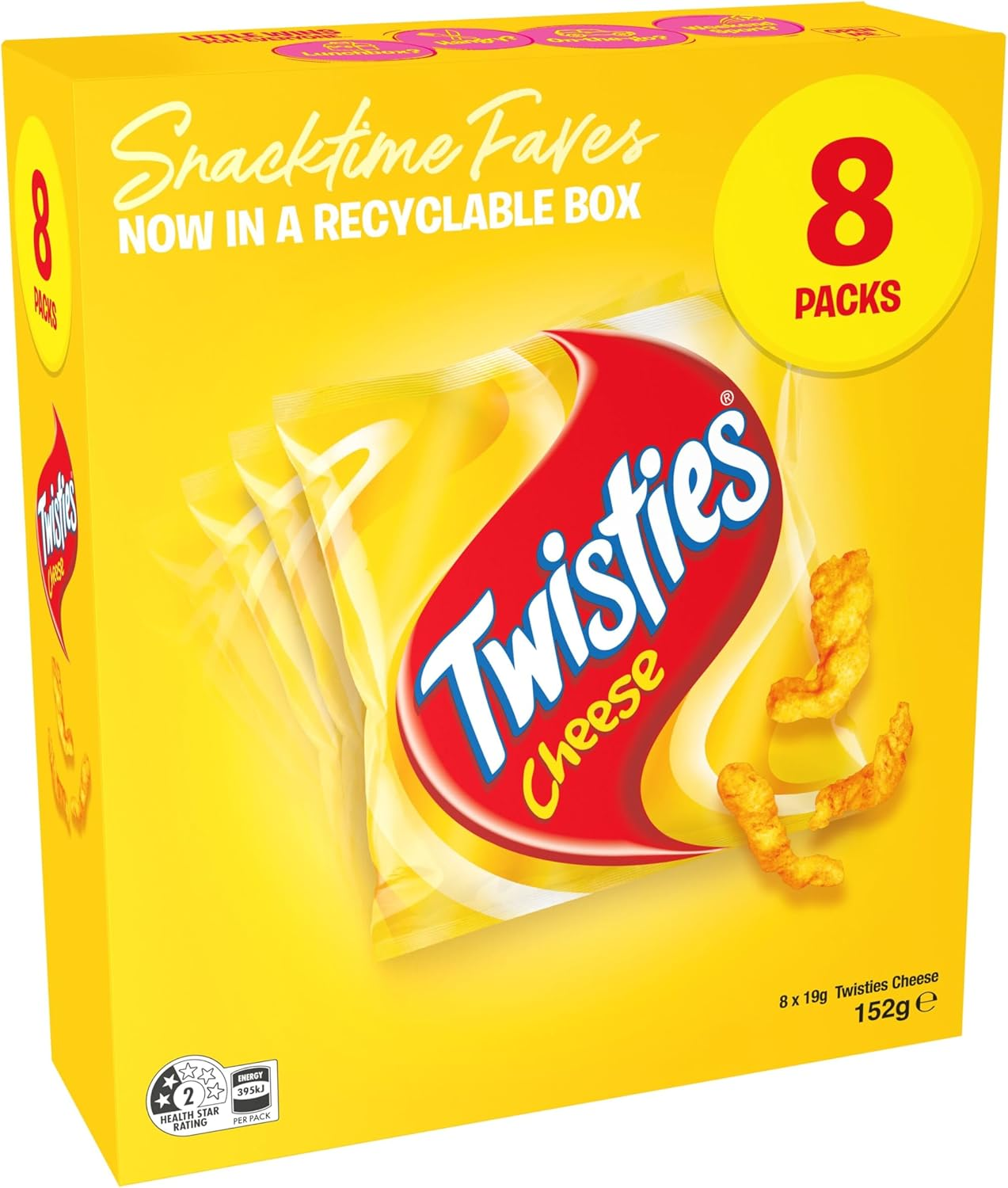 Smiths Twisties Cheese 8PK 152G