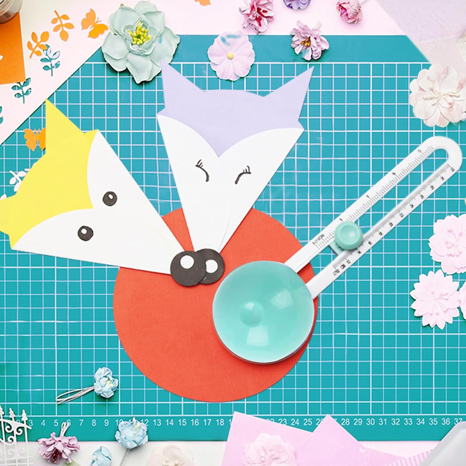 Craft Circle Cutter, Circular Cutters, Compass Circle Cutters for Paper Circular Cutting Tool for Cardstocks image number 4