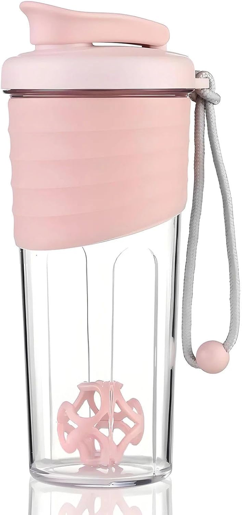 Protein Shaker Bottle for Gym, 700Ml Portable Shaker Cup with Whisk Ball, Protein Shake Bottle for Smoothies and Pre-Workout by Ruibex image number 2