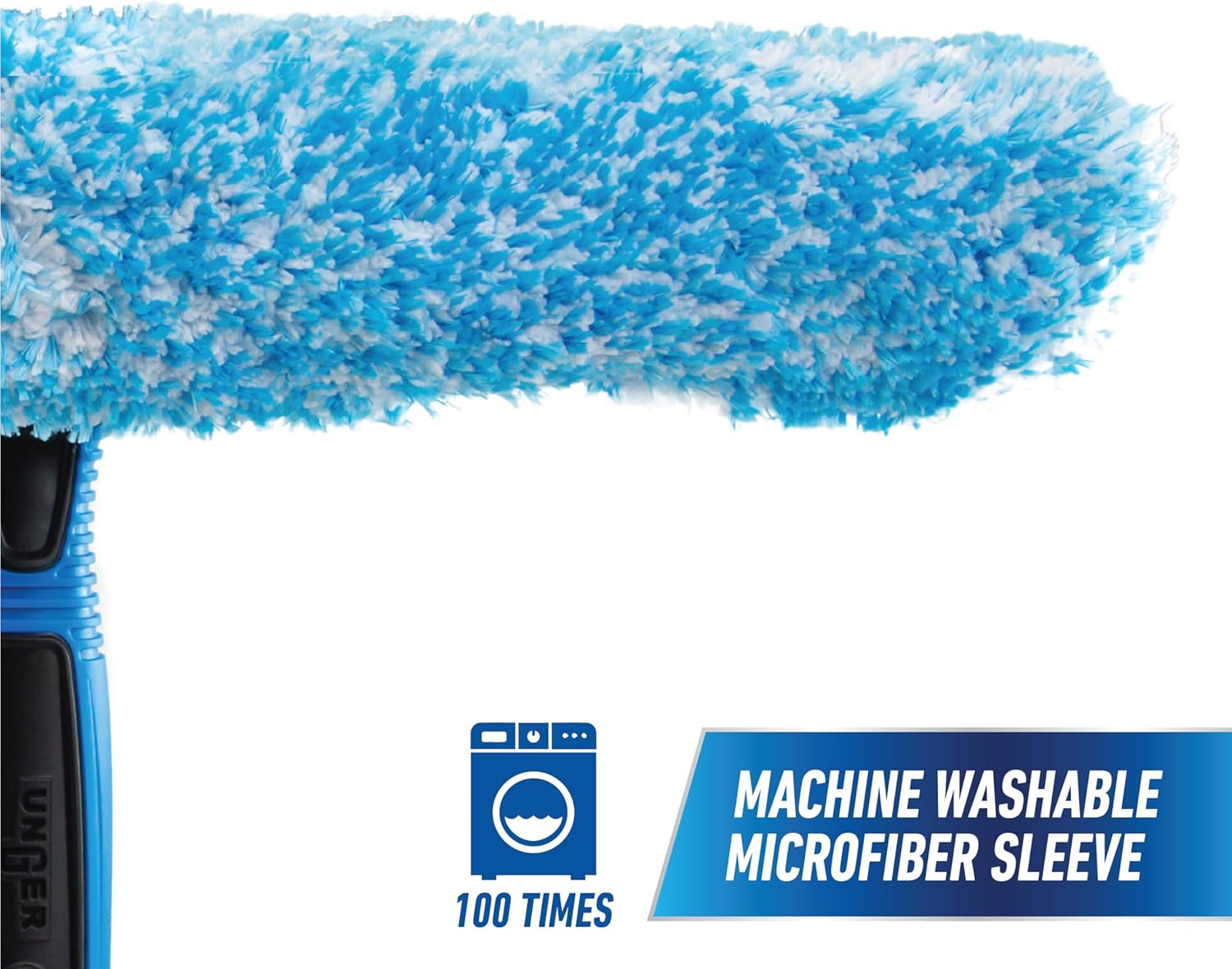 Unger Professional 2-In-1 Squeegee & Scrubber - 14&rdquo; Window Cleaning Tool &ndash; Cleaning Supplies, Squeegee for Window Cleaning, Commercial & Residential Use, Reusable Microfiber Sleeve image number 6