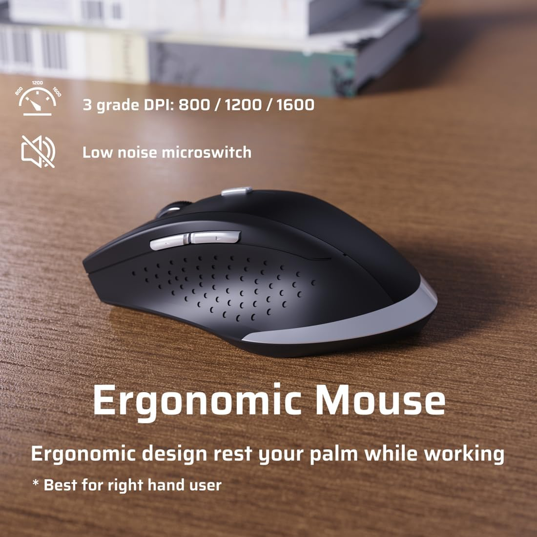 Wireless Keyboard and Mouse Combo Slim Wireless Keyboard with Numpad and Ergonomic 2400 DPI Mouse for Mac Windows image number 5