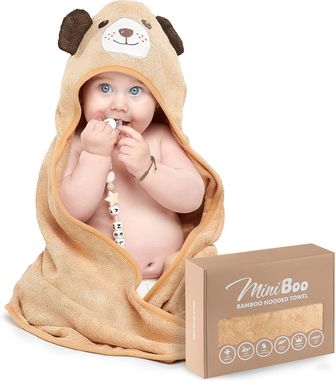 Hooded Baby Towels for Newborn - Super Soft Baby Bath Towels with Hood, Highly Absorbent Bamboo Hooded Towel for Infant, Toddler and Kids, Baby Essentials