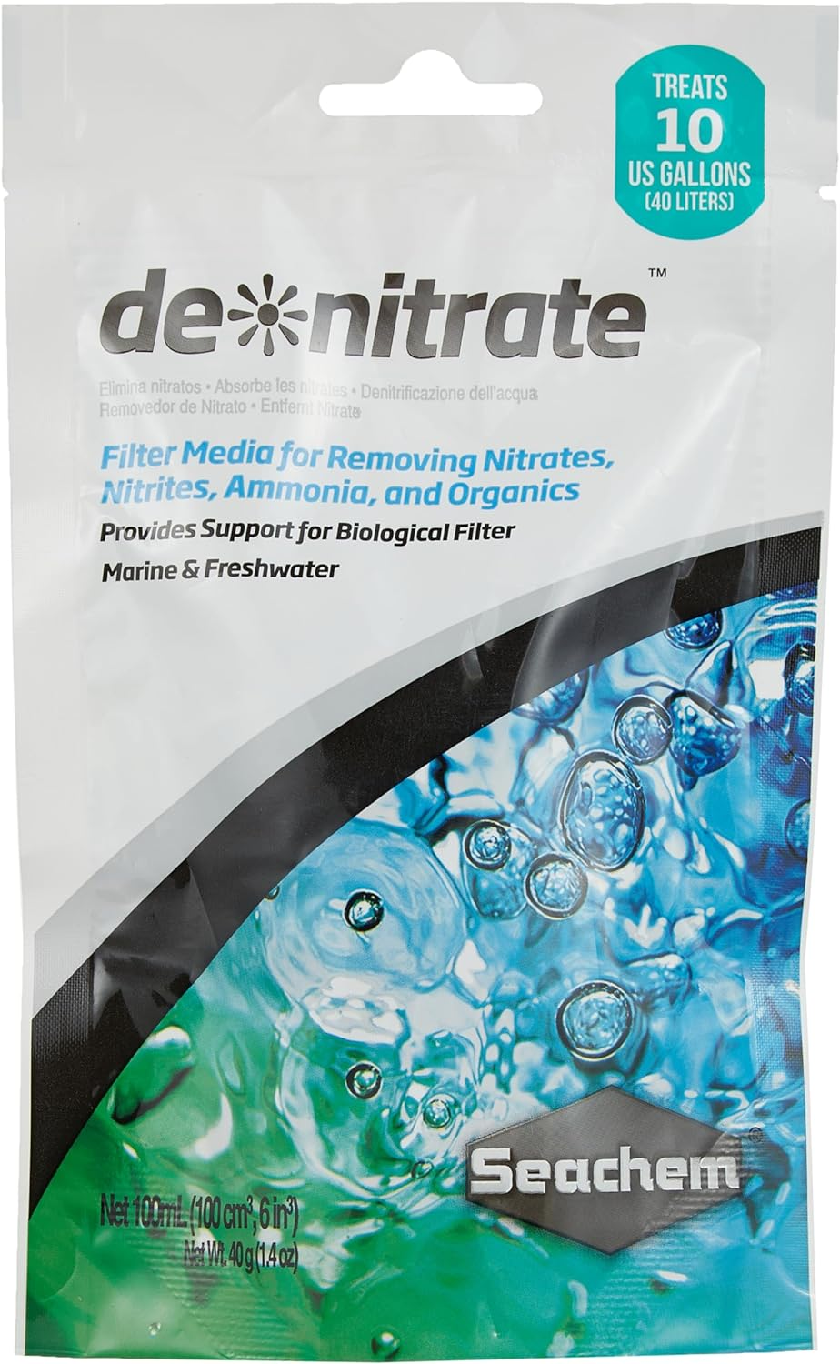 Seachem 135 Denitrate Nitrate Remover Treats 10 US Gallons (40Liters) image number 2
