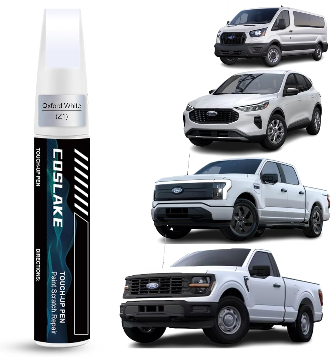 Car Touch up Paint(Oxford White(Z1)) for Ford, Car Paint Scratch Repair Kit, Quick & Easy Solution to Repair, 2 in 1 Scratch Remover Pen with 2PCS Disposable Micro Applicators image number 6