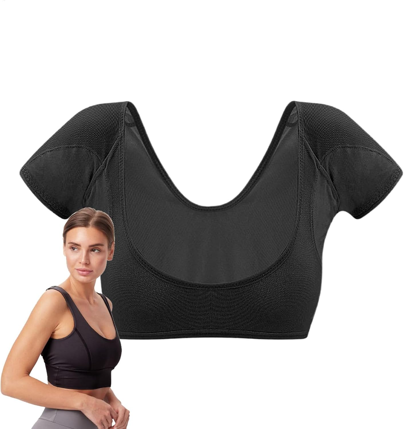 Underarm Sweat Vest | Armpit Sweat Proof Shirt,Washable Reusable Short Sleeve Vest, Breathable Quick Drying Guard Shield