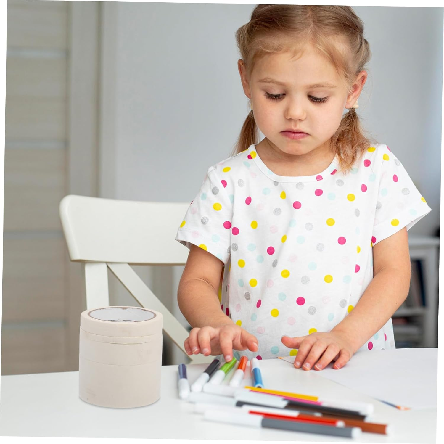 ARTIBETTER 4Rolls DIY Masking Tape of Masking Paper Paint Protection Versatile for Home Office