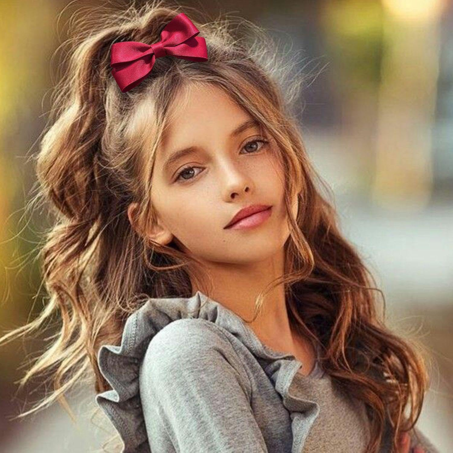 2 Pairs Butterfly Clip Hair Clips with 1 Pair Butterfly Clip Hair Ties, Cute Hair Bobbles for Kids, Cute Hair Clips for Girls, Pony Clips, Bow Crocodile Clips image number 4