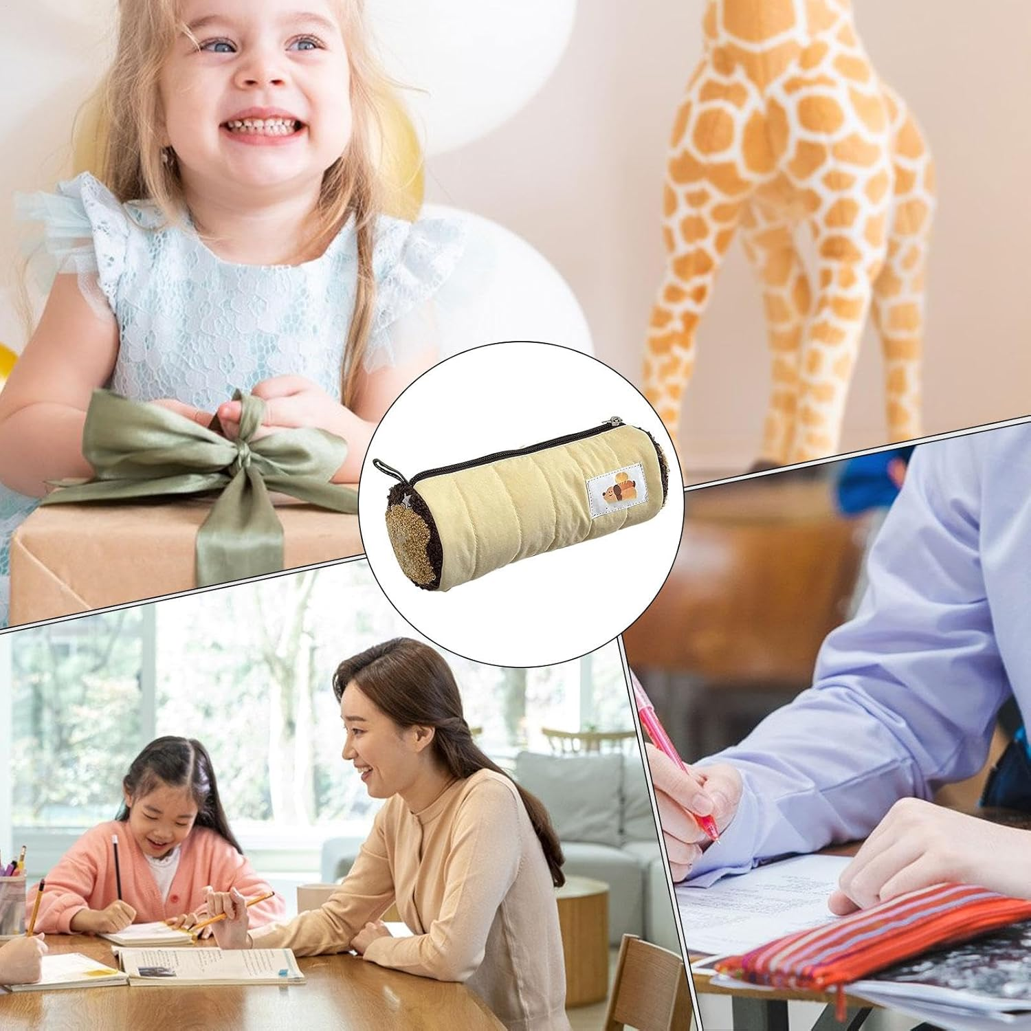 Cute Cartoon Pen Bag | Large Storage Pen Pouch Holder | Portable Sturdy Pencil Bag Pouch Box, Convenient Large Capacity Pencil Pouch for School, Travel - Pink image number 7