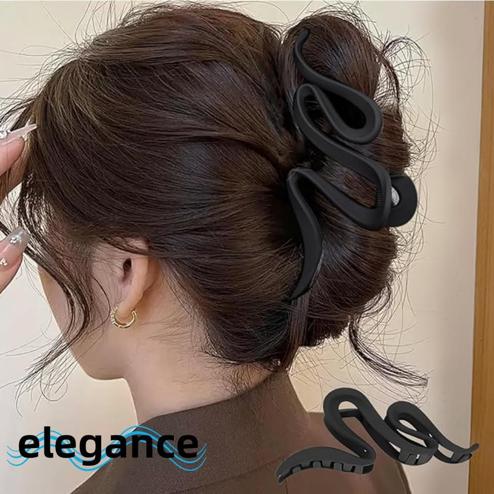 Hair Clips for Women Large Hair Claw Clips for Thin Thick Hair, Big Matte Banana Clips, Neutral Colors image number 4