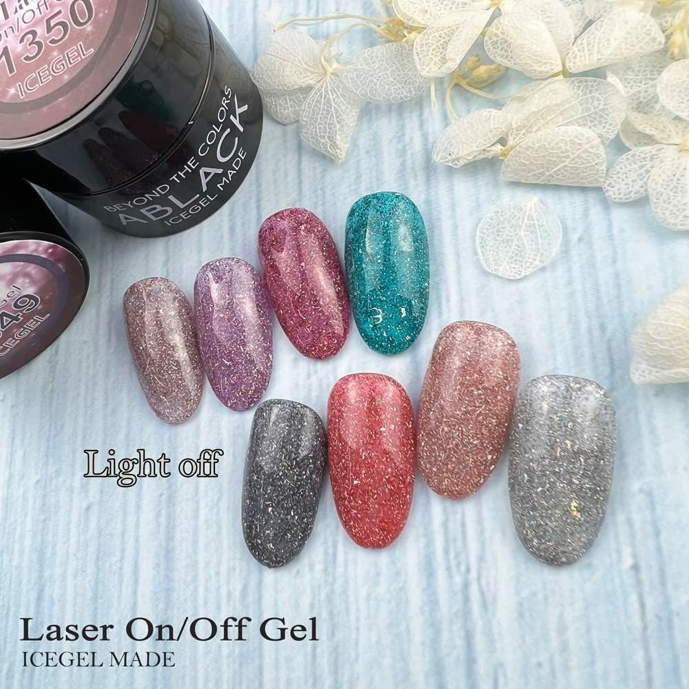 ICE GEL ABLACK Color Gel, Laser on off Gel, 1355, 0.1 Oz (3 G) image number 1