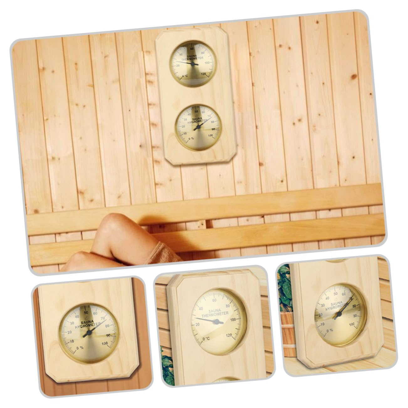 Gatuida Thermohygrometer for Sauna Accurate Indoor Humidity Temperature Gauge Simple Sauna Thermometer Measuring Tool for Daily Use image number 4