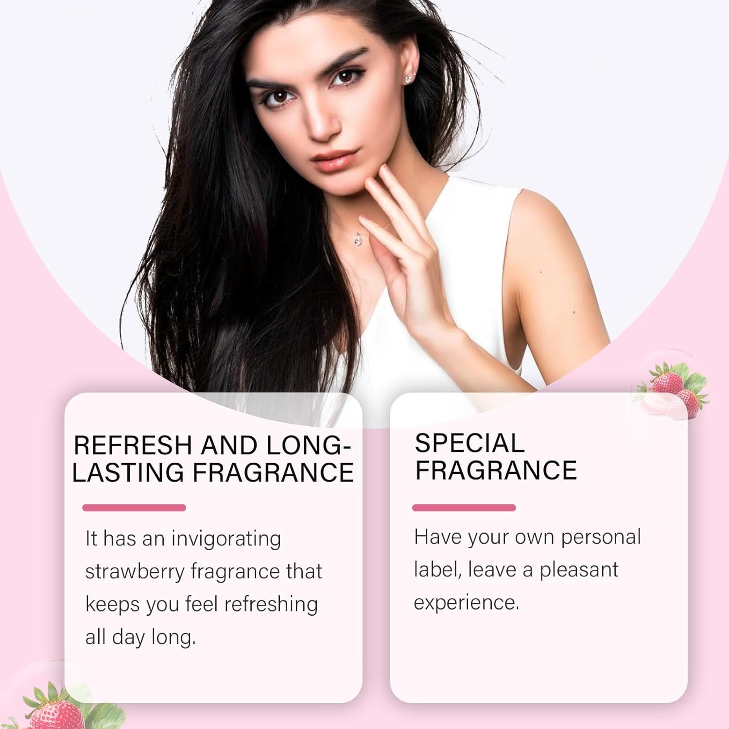 Pink Tears Strawberry Body Mist, Refresh Strawberry Body Milk Mist, Long-Lasting Fragrance Spray for Women, Nourishing Body & Hair with Refreshing Scent, Hydrating Lightweight (2Pcs) - 1Pcs image number 3