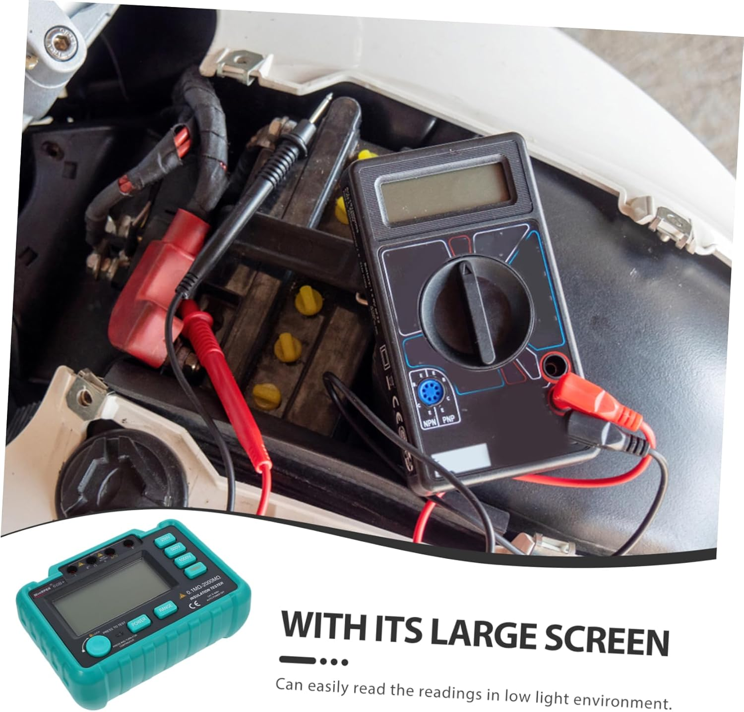 ULTECHNOVO LCD Display Megohmmeter Electronic Megohmmeter Insulation Tester for Automotive image number 4