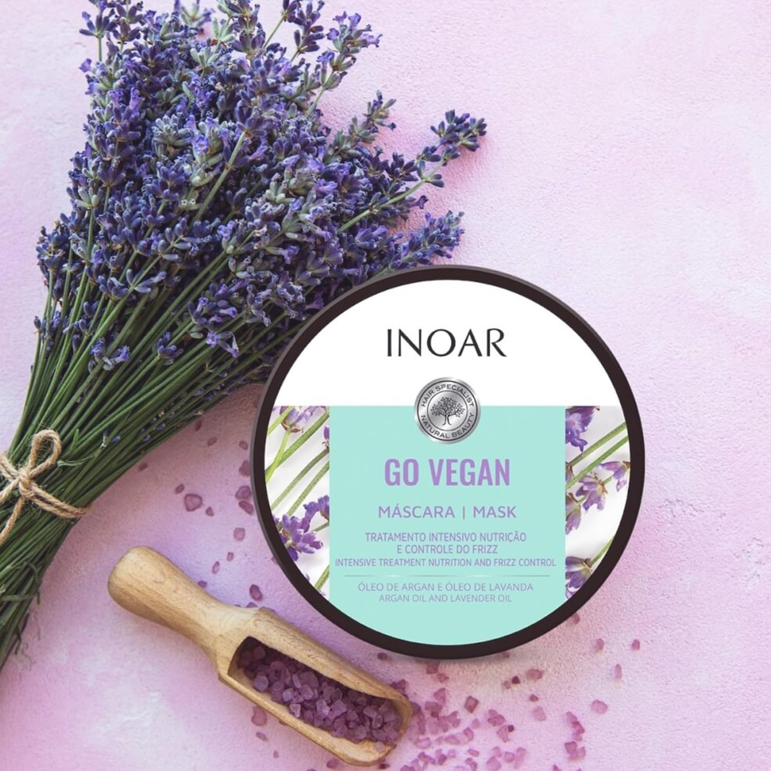 Inoar Go Vegan anti Frizz Hair Mask 250G image number 5
