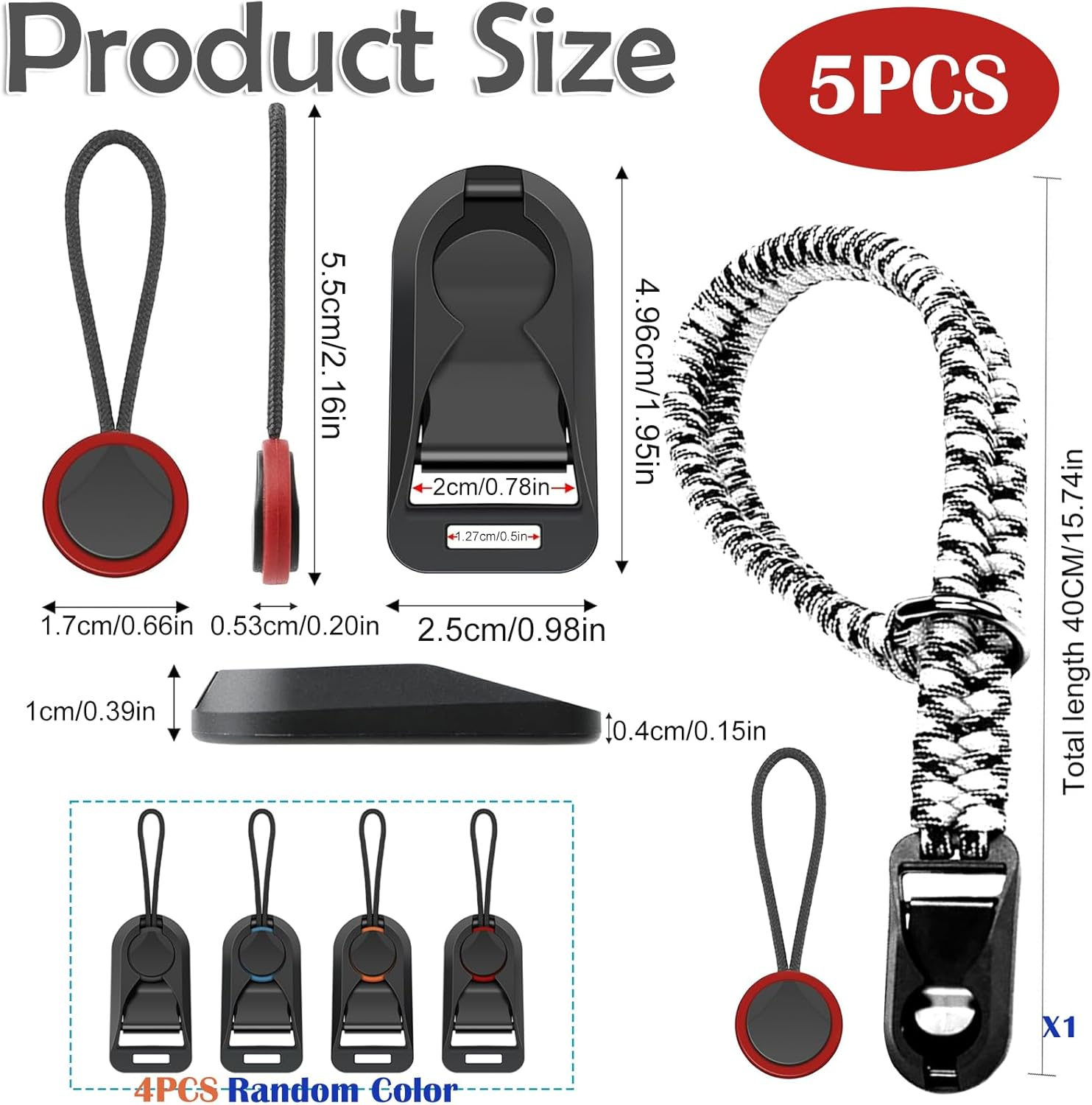 Vireeyu 5 Camera Carrying Accessories, 1 Hand Woven Wrist Strap Safety Rope for Camera, 4 Camera Quick Release Buckles, Camera Quick Release Buckles, Adjustable Camera Strap image number 5