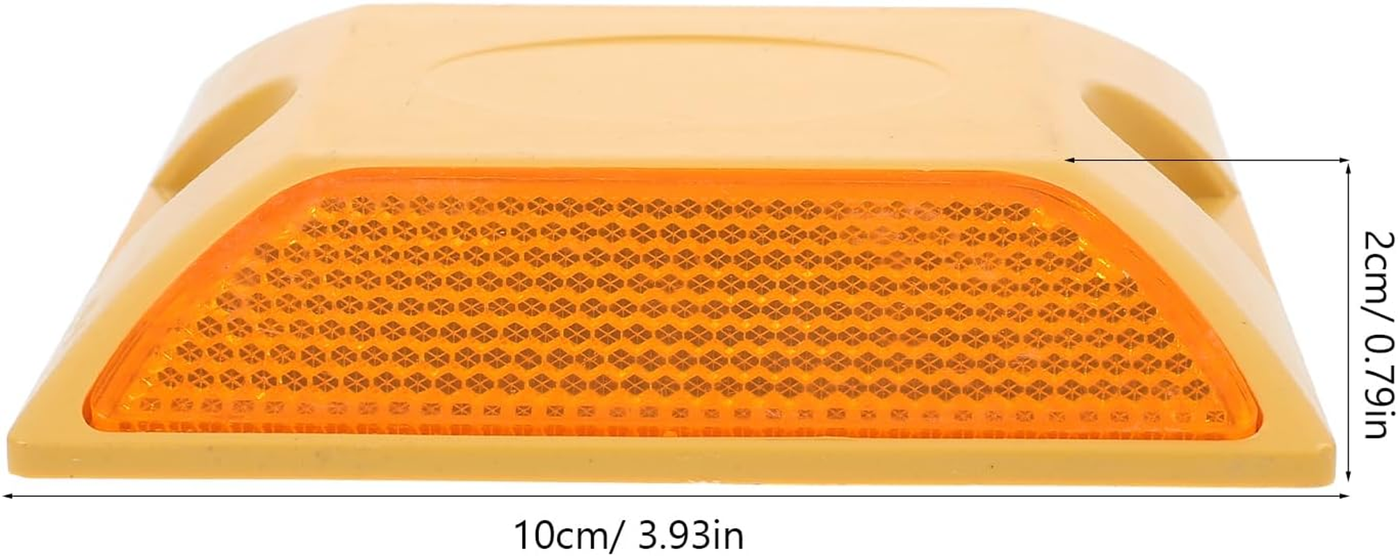 ULTECHNOVO Road Reflectors Pack of 8 | 4 by 4 Inch Street Pavement and Asphalt Stud Markers | Great for Speed Bumps, Sidewalks, Pedestrian Crossings, Freeways and Driveways | Industrial Grade Material image number 3