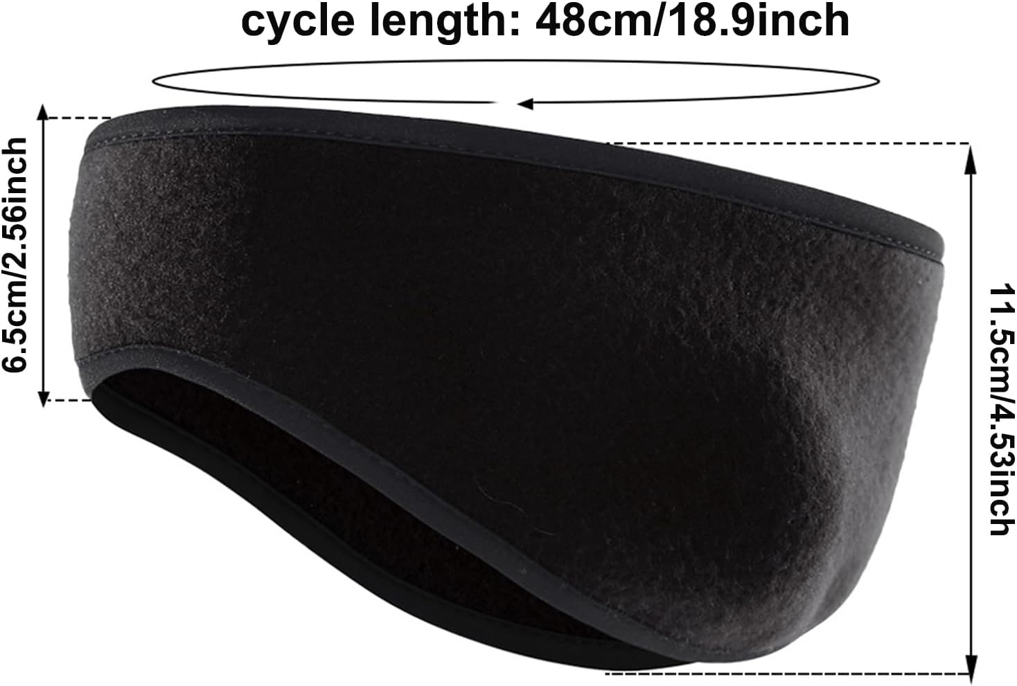 CENZICOM Winter Polar Fleece Ear Warmers Headband, Moisture Wicking Sports Earmuffs,3 PCS image number 2