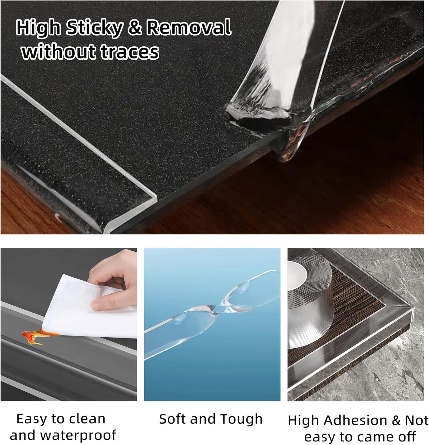 2Pack Baby Proofing Edge Protector, 5Cmx 3M Clear Corner & Edge Guards for Furniture, Baby Safety Bumper, Waterproof Table Protector - Haheihei