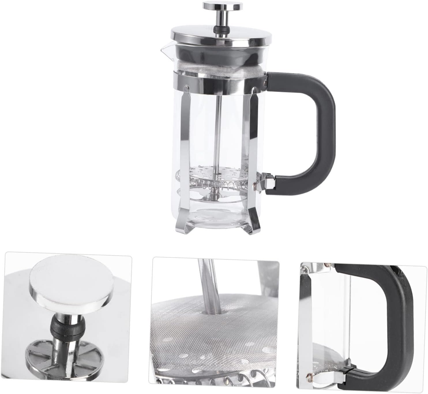 MAGICLULU Ergonomic Handle Stainless Steel Coffee Press Heat Resistant for Cold Brew Tea Espresso Milk image number 5