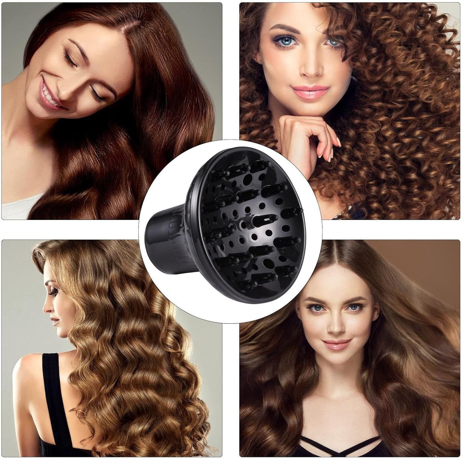 Hair Diffuser Blow Dryer | Universal Hair Diffuser Attachment for Dryer,Salon Tool for Wavy Straight for Barbershop Toilet, Bathroom image number 1