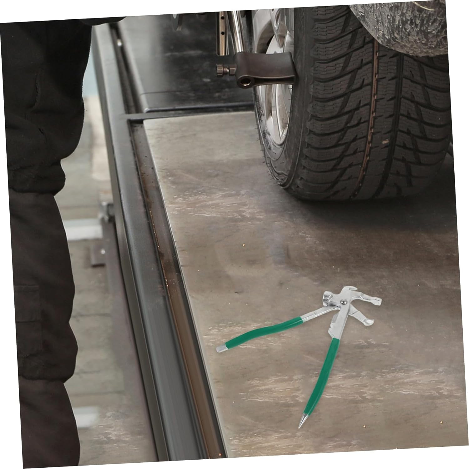 COOLHIYA Wheel Weight Pliers Tire Balancing Weights Accessory Sturdy Metal Construction Ergonomic Handle Efficient Clip-On Tire Repair and Maintenance