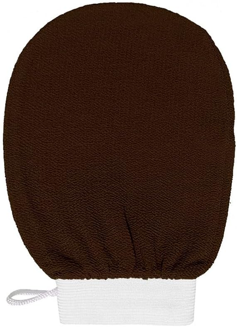 1Pcs Exfoliating Mitt,Exfoliating Gloves，Body and Face Scrub, Remove Dead Skins and Impurities,Viscose Silk Material Exfoliating Glove for for Bath, Smoother and Healthier Skin (BLACK)