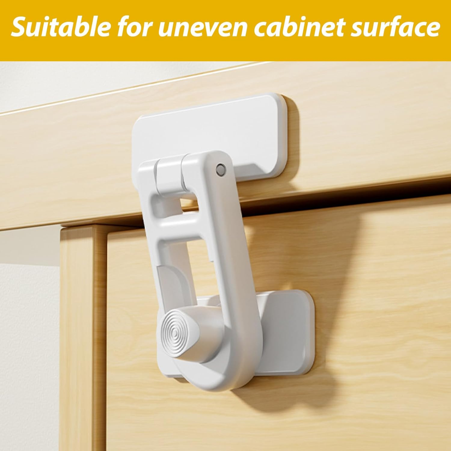 5 Pcs Baby Proofing, Heavy-Duty Child Safety Locks, Strong-Adhesive Baby Proof Cupboard Locks, Suitable for Cabinets, Fridges, Drawers, Ovens Toilets image number 1