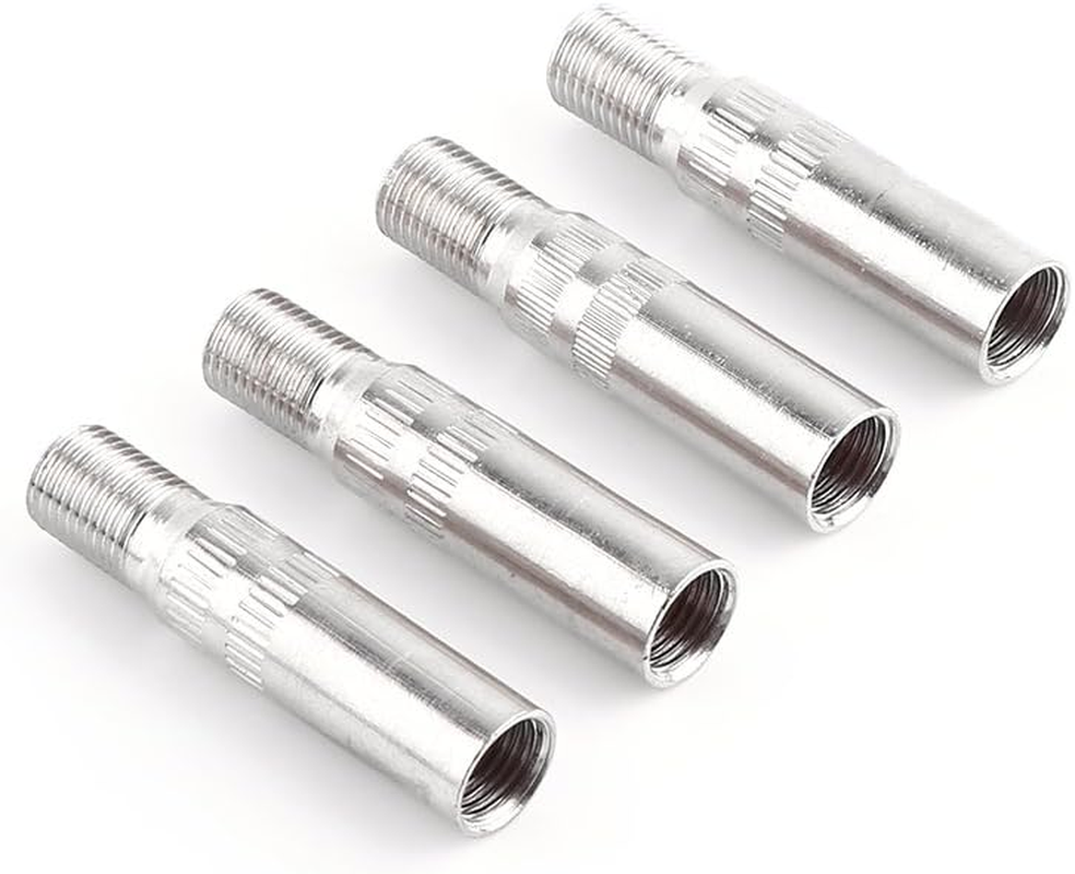 4X Metal Automotive Wheel Valve Caps Stem Extensions, Car Tire Tyre Wheel Valve Stem Extension Extenders Adapter Extensions Extender Car Truck Van Caravan image number 2