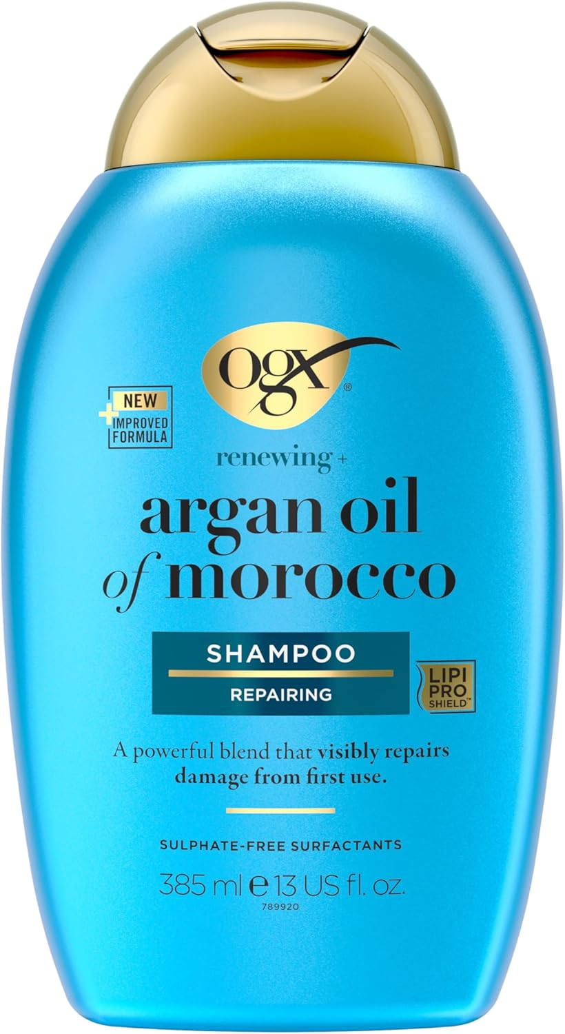 OGX Argan Oil of Morocco Shampoo Regenerating Hair Shampoo Repairs Hair Damage Visibly after First Application 385 Ml