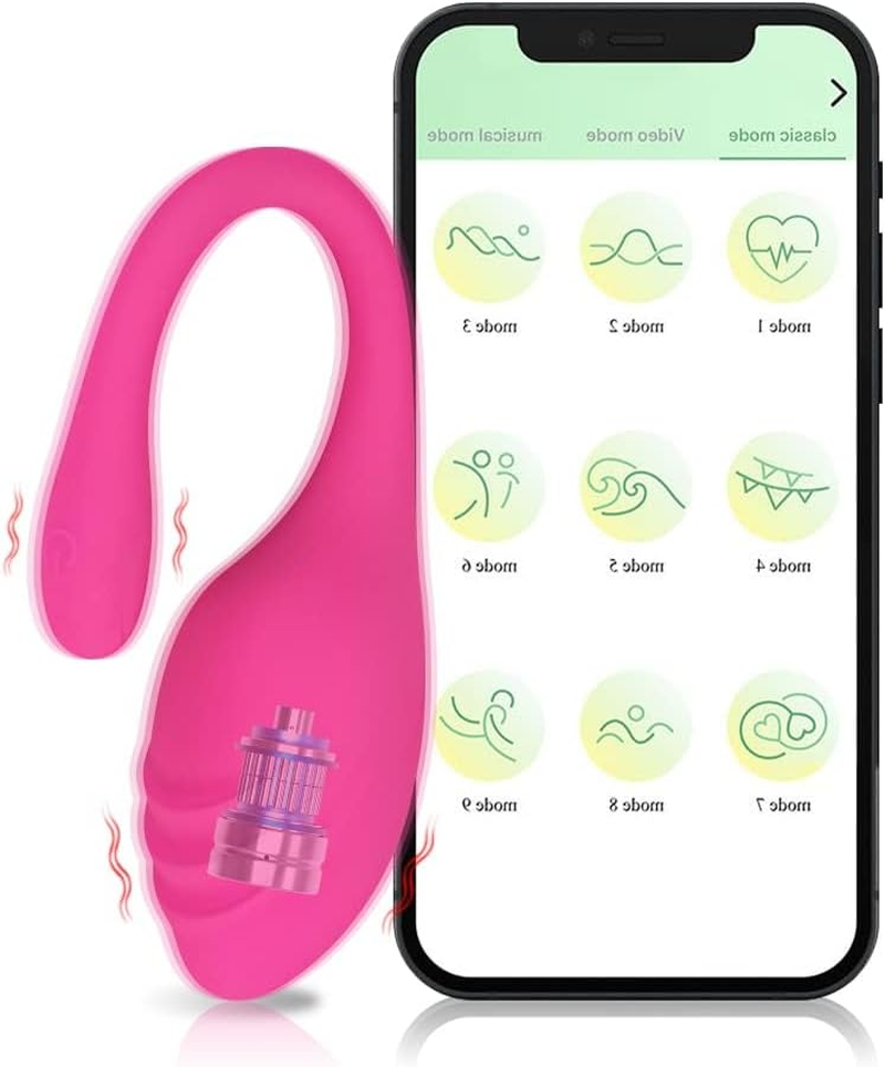APP Remote Control G-Spot Panty Vibrator, Pink Fun Long Distance Bluetooth Wearable, Rechargerable Adult Sex Toys More than 9 Vibrations for Women and Couple, Female image number 5