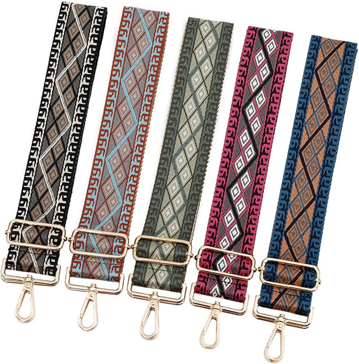 Shoulder Strap Women Bag Strap Shoulder Strap Color Nylon Bag Belt Extension and Wide Belt Leather Bag Replacement Belt Crossbody Handbag Replacement Strap (Color : C-4, Size : Silver Metal) image number 3