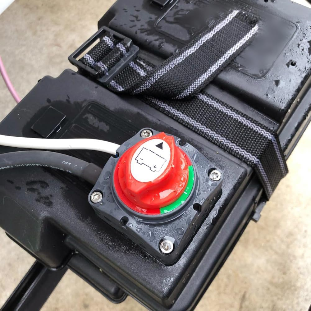 Ampper Battery Disconnect Switch, 12-48 V Battery Power Cut Master Switch Disconnect Isolator for Car, Vehicle, RV and Boat (On/Off) image number 3