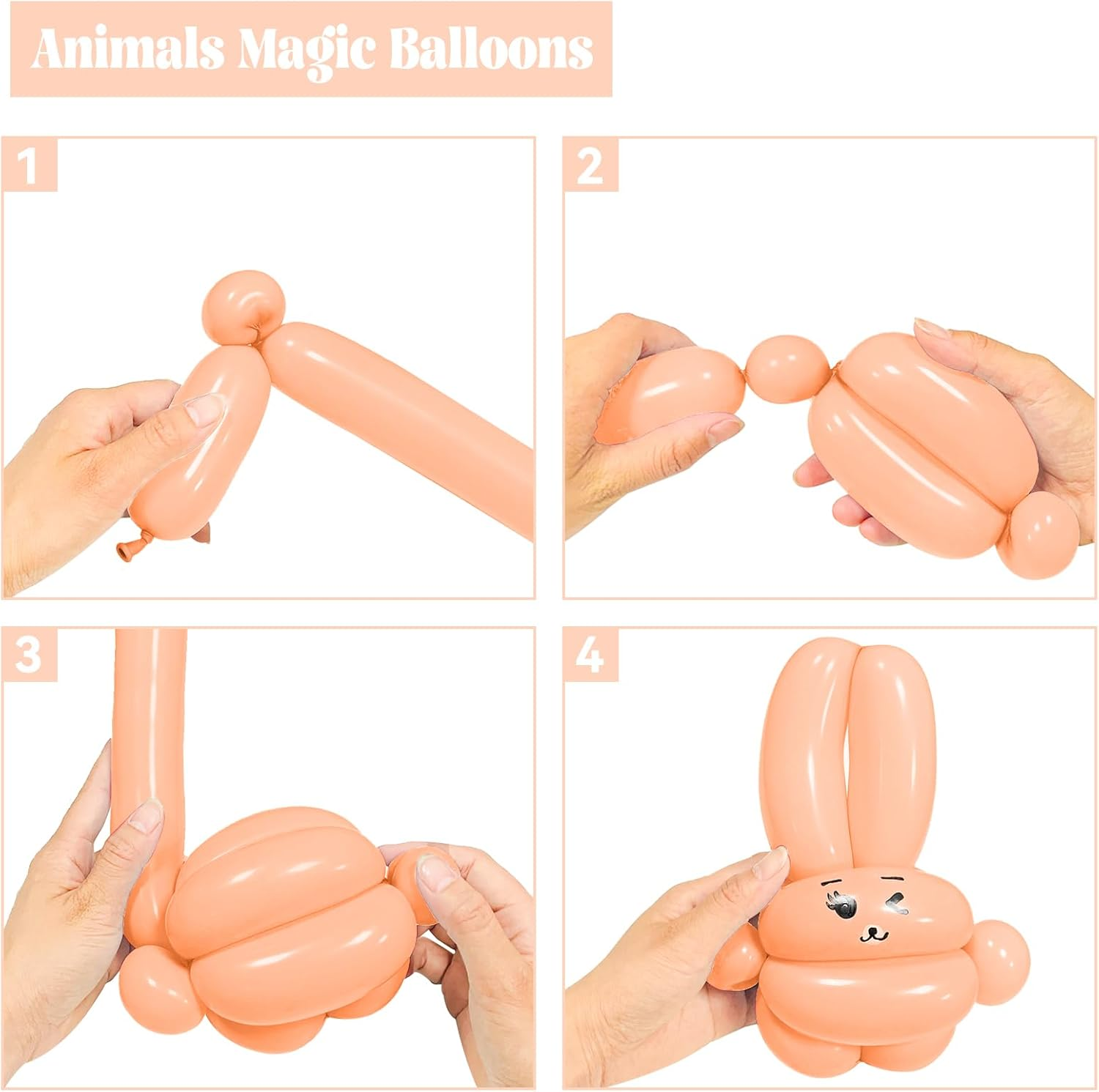 260 Long Balloons 100 Pack Pastel Orange Twisting Animal Balloons Thickening Latex Modeling Long Magic Balloons for Animal Model Weddings Birthdays Festival Party Decorations image number 3