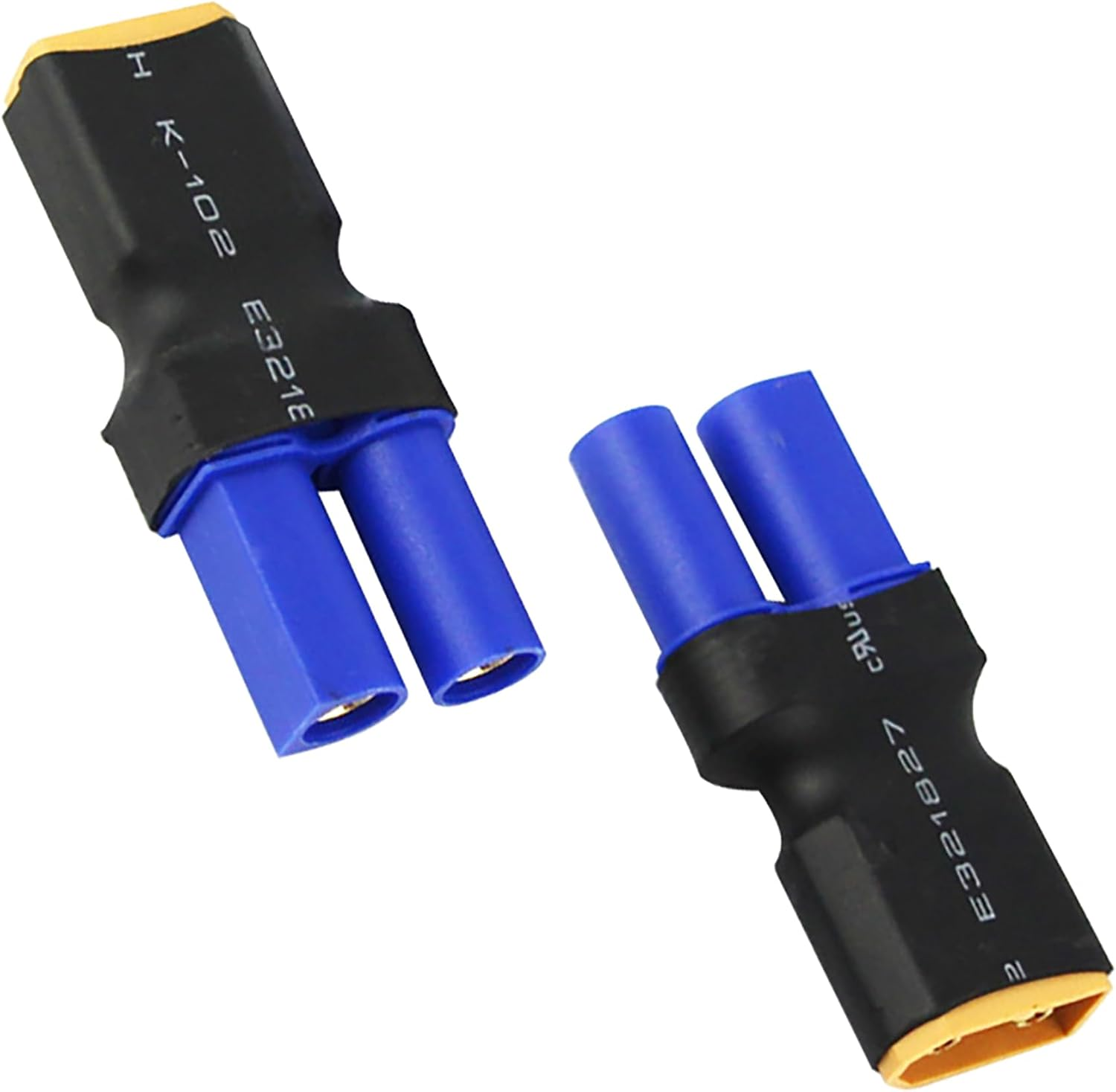 Tunghey 4Pack XT60 to EC5 Male Female Adapter, XT60 to Male Female EC5 Connector Adapter No Wires RC Lipo Battery Connectors image number 2