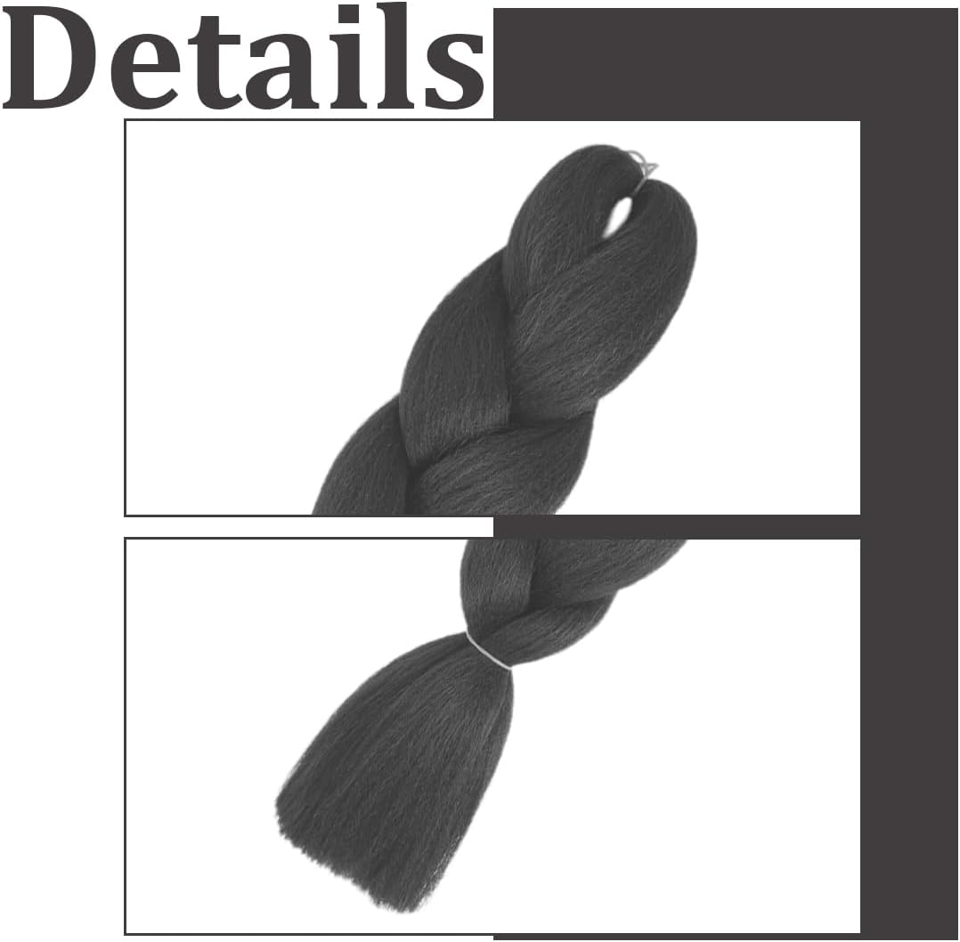 Jumbo Braids Extensions Synthetic Hair 3 Pieces Braids Hair Braids Extensions Synthetic Hair for Braiding 100 G Braids for Braiding Afro Hair image number 2