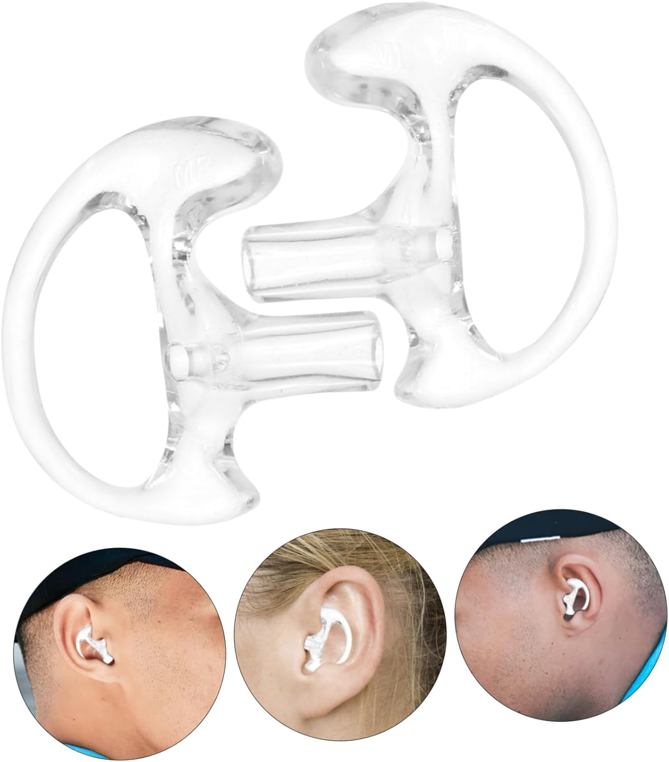 PERSELOSO Interphone Ear Plugs Silicone Earpiece Inserts 5 Pairs Replacement Ear Molds Small Silicone Earbuds for Communication White Accessories for Audio Use image number 4