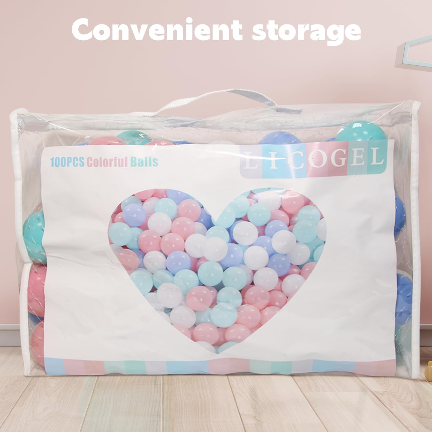 Playhouse Pool Balls Funny Ocean Balls 100PCS Colorful Plastic Crush Proof Pit Balls Play Balls Pool Tent Balls for Babies image number 4