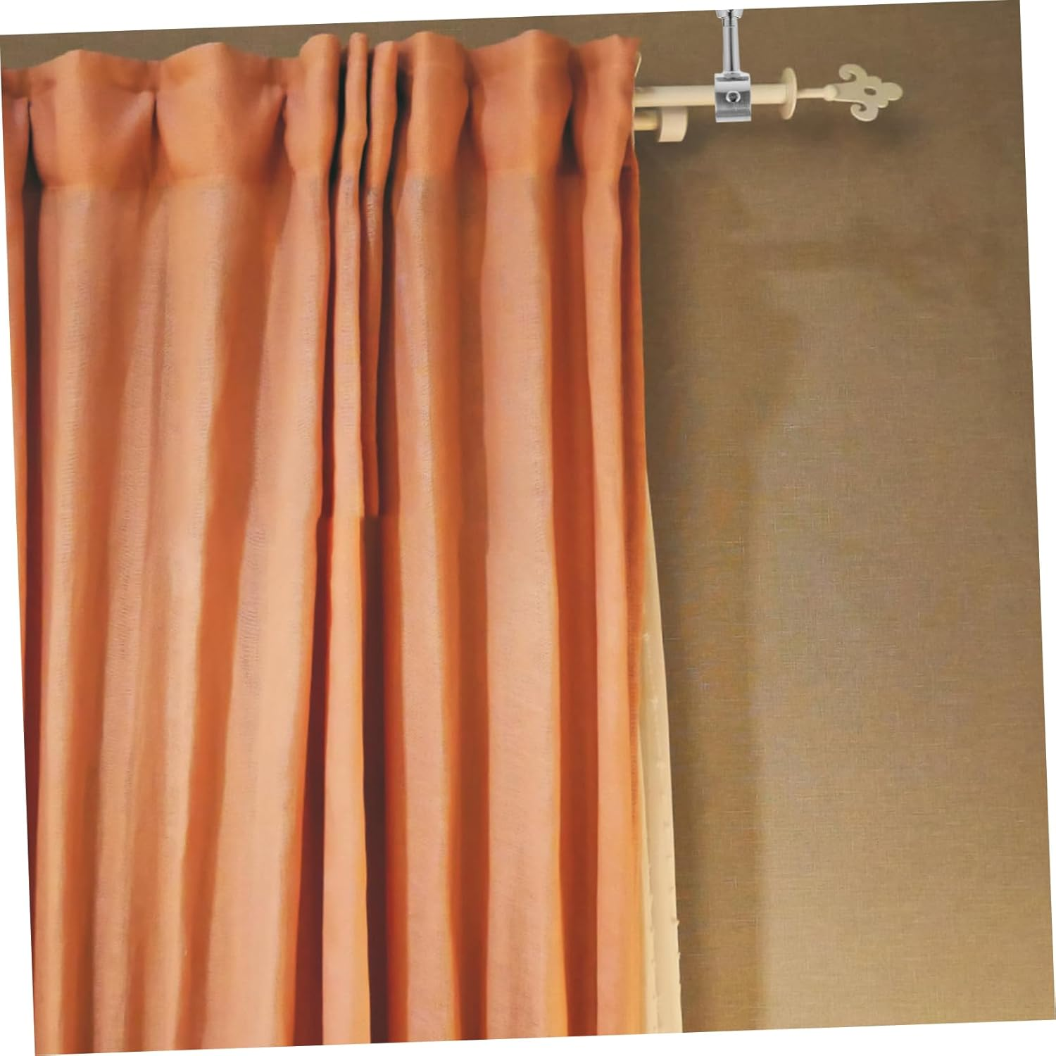 FUNOMOCYA 2Pcs Curtain Accessories Bracket Ceiling Mount Bracket Clothes Rod Bracket Alternative Curtain Rod Holder Magnetic Curtain Gold Curtain Rods Adjustable Curtain Rod Ceiling Curtain image number 1