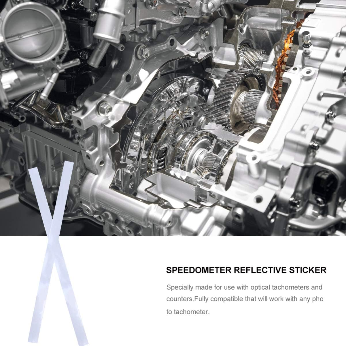 12Pcs Reflective Tape for Tachometer Reflective Stickers Paper for Speedometer Strip Stickers for Digital Photo Tachometers image number 4