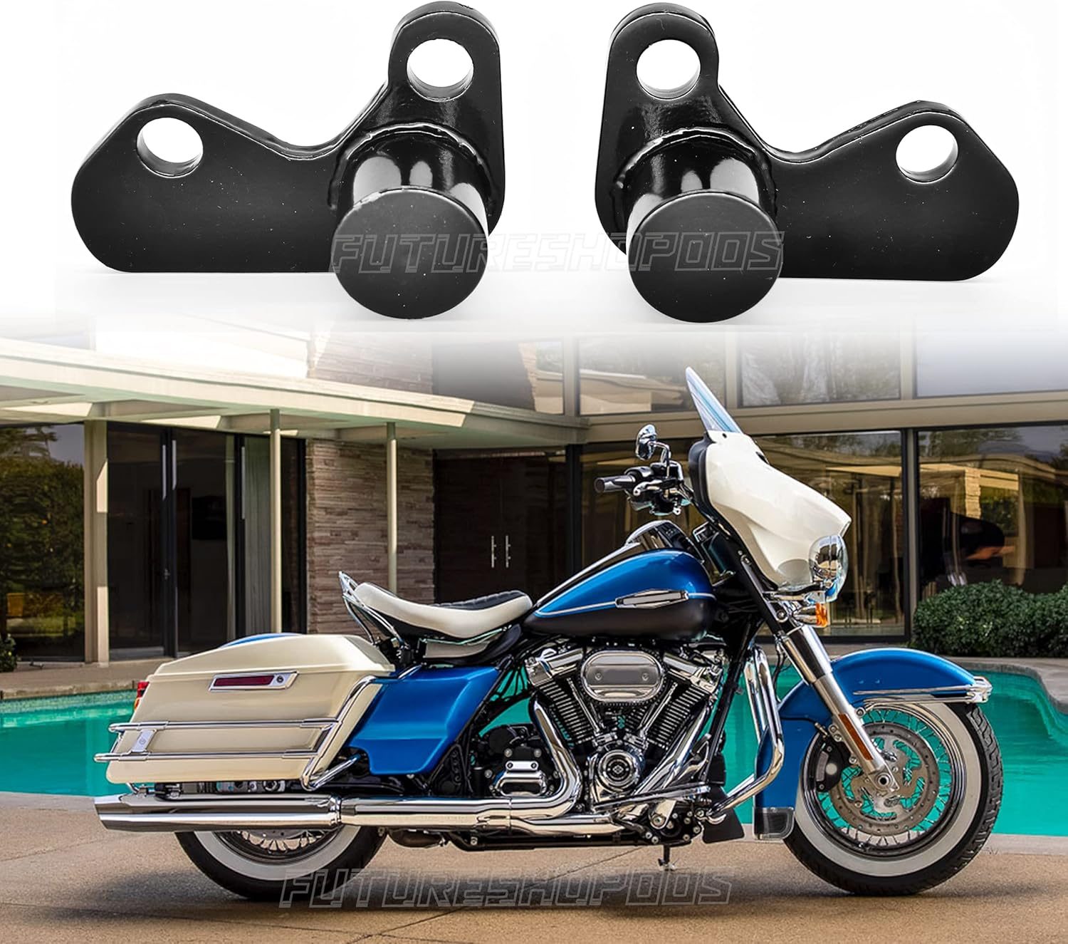 Fits 2022 Street Glide FLHX 02-21 Harley Lowering Kit for Touring Rear Shocks 17 Road Glide FLTRX 14 Ultra Limited FLHTK (02-22 up Touring Models) image number 5